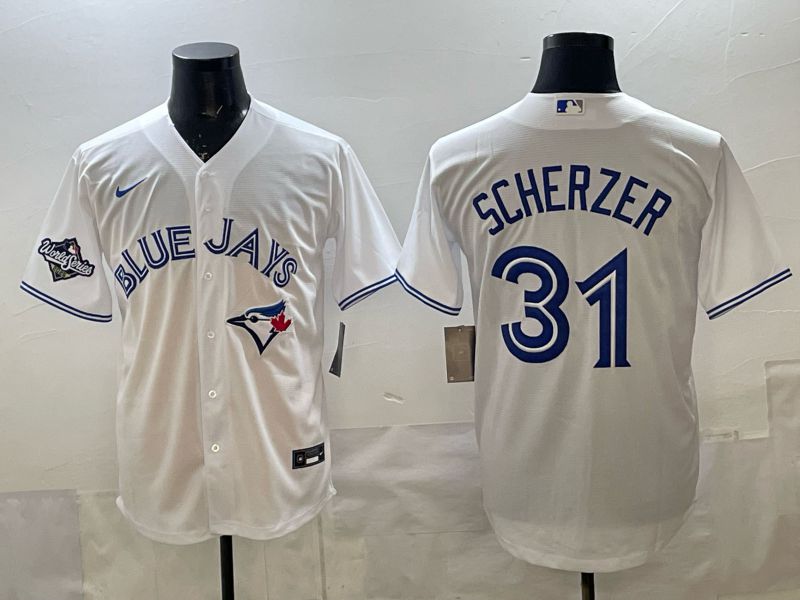 Men 2025 Toronto Blue Jays #31 Scherzer White Game Nike MLB Jersey style 02->toronto blue jays->MLB Jersey